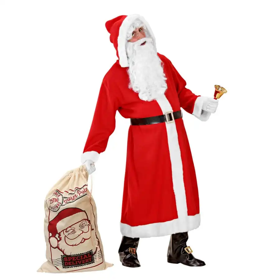 Hotte De Noël Toile De Jute Imprimée Du Père Noel 3 Hotte De Noël Toile De Jute Imprimée Du Père Noel – Image 3