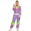 Jogging Rétro Violet Années 80 Pour Femme