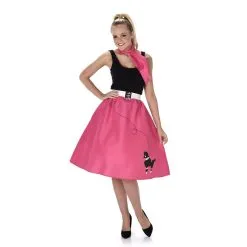 Jupe Années 50 Fuchsia Pour Femme Et Bandana