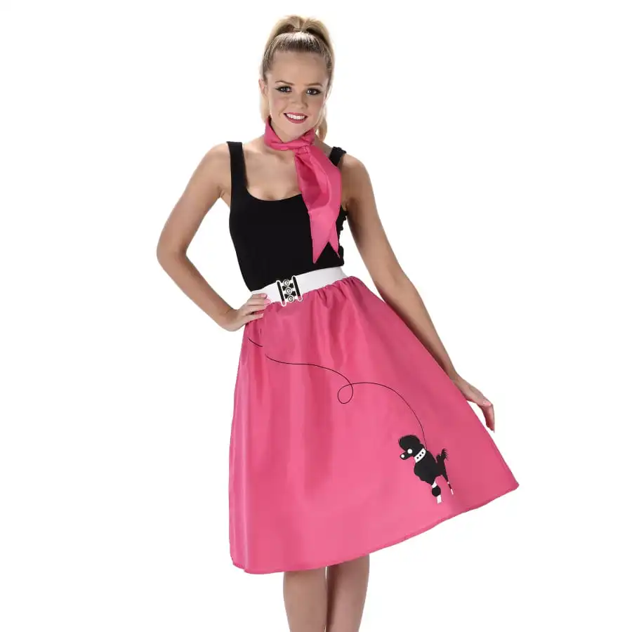 Jupe Années 50 Fuchsia Pour Femme Et Bandana 2 Jupe Années 50 Fuchsia Pour Femme Et Bandana – Image 2