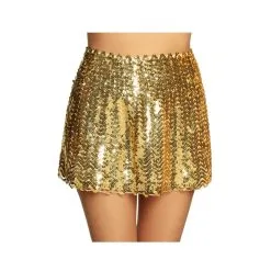 Jupe Disco Dorée à Sequins