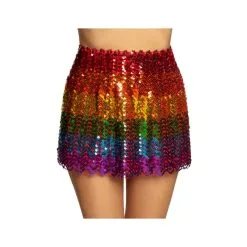 Jupe Multicolore à Sequins Pour Femme