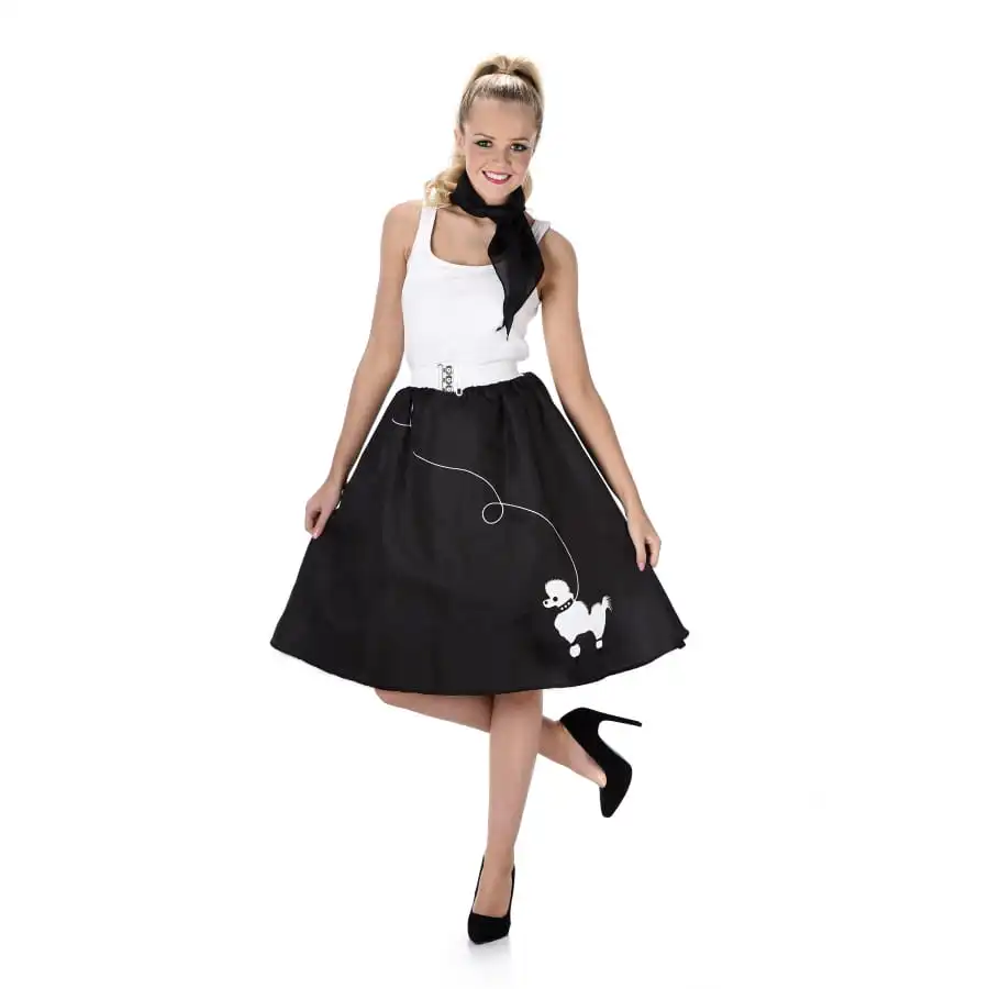 Jupe Noire Années 50 Avec Bandana 1 Jupe Noire Années 50 Avec Bandana