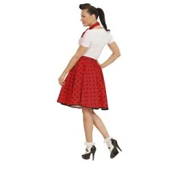 Jupe Rouge à Pois Avec Foulard, Années 50 -Camouflage Soldes Boutique Jupe rouge a pois avec foulard annees 50 36804