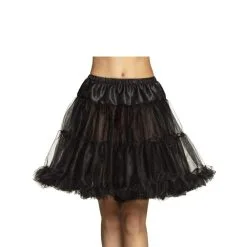 Jupon En Voile Noir Mi-long Pour Adulte