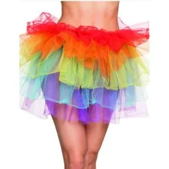 Jupon Multicolore En Tulle, 5 Rangées