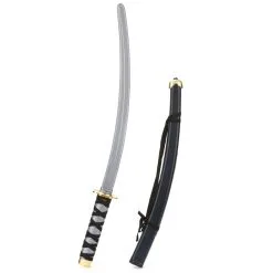 Combinaison De Ninja Noire Argentée Pour Enfant -Camouflage Soldes Boutique Katana en plastique avec etui 70cm 2