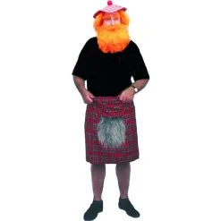 Kilt D'écossais Avec Fausse Fourrure