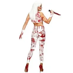 Legging Blanc Tâché De Sang Pour Femme -Camouflage Soldes Boutique Legging blanc tache de sang pour femme 60098