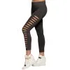 Legging Strech Troué Noir Pour Femme