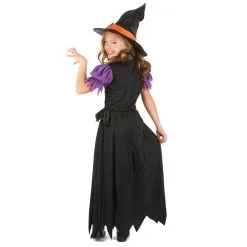 Long Costume De Petite Sorcière Noire Et Orange 6 Long Costume De Petite Sorcière Noire Et Orange -Camouflage Soldes Boutique Long costume de petite sorciere noire et orange 2 17