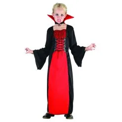 Long Déguisement Rouge Noir De Petite Vampiresse -Camouflage Soldes Boutique Long deguisement rouge noir de petite vampiresse 16687