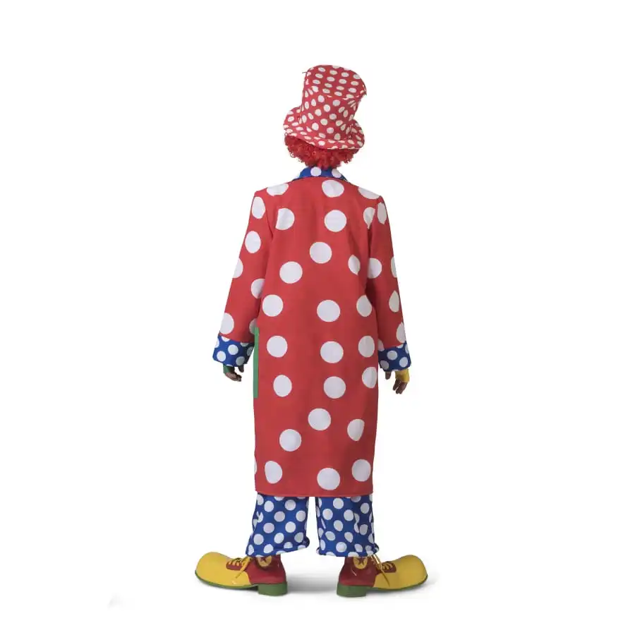 Long Manteau De Clown à Pois Pour Adulte 2 Long Manteau De Clown à Pois Pour Adulte – Image 2