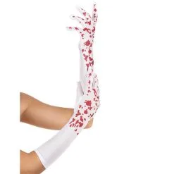 Longs Gants Blancs Tâchés De Sang