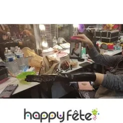 Longs Gants Noirs Effet Mouillé -Camouflage Soldes Boutique Longs gants noirs effet mouille 5830