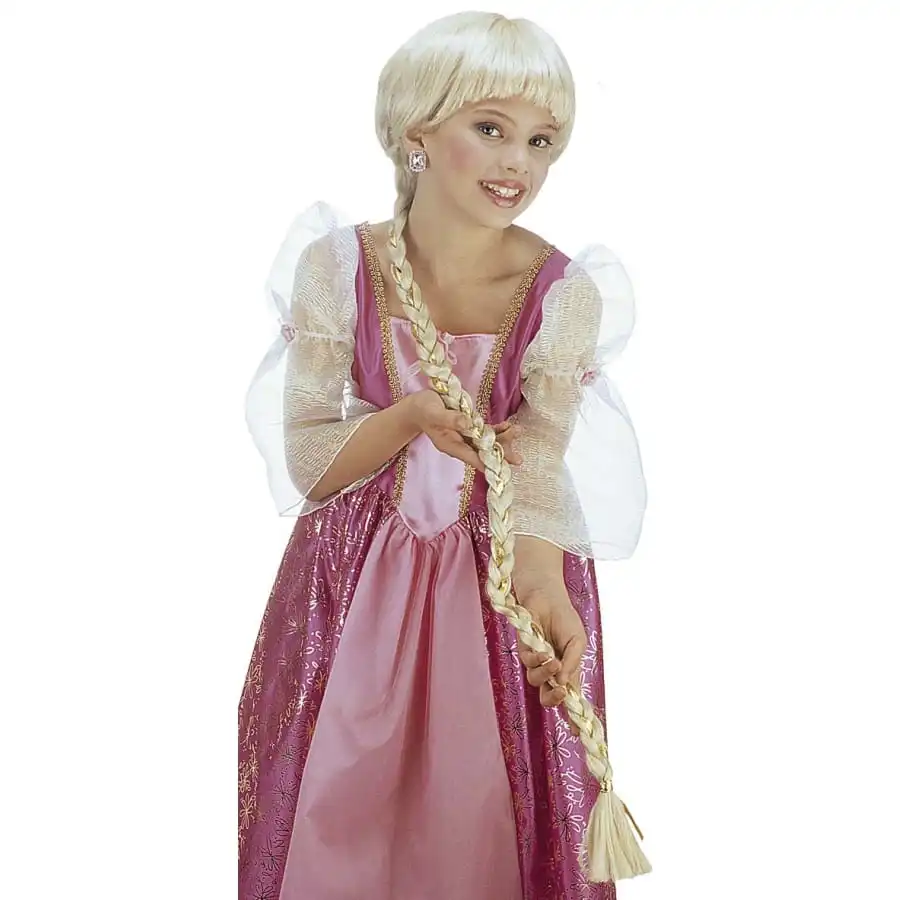 Longue De Perruque Blonde Avec Tresse Pour Enfant 1 Longue De Perruque Blonde Avec Tresse Pour Enfant