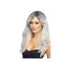 Longue Perruque Grise Glamour