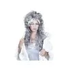 Longue Perruque Grise Ondulée Avec Volume
