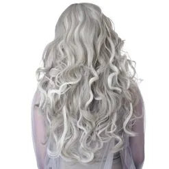 Longue Perruque Phosphorescente Grise Pour Femme -Camouflage Soldes Boutique Longue perruque phosphorescente grise pour femme 67103