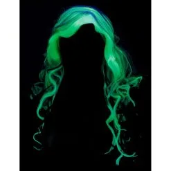 Longue Perruque Phosphorescente Grise Pour Femme -Camouflage Soldes Boutique Longue perruque phosphorescente grise pour femme 67104