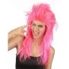Longue Perruque Rock Star Rose Unie