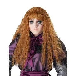 Longue Perruque Rousse Ondulée Pour Enfant