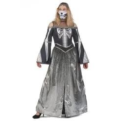 Longue Robe Au Torse Squelette Pour Femme