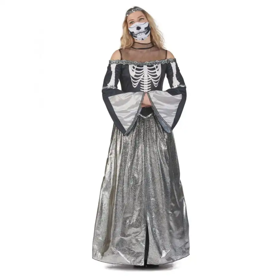 Longue Robe Au Torse Squelette Pour Femme 3 Longue Robe Au Torse Squelette Pour Femme – Image 3