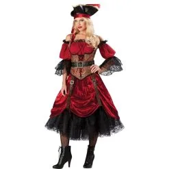 Longue Robe Premium De Pirate Rouge