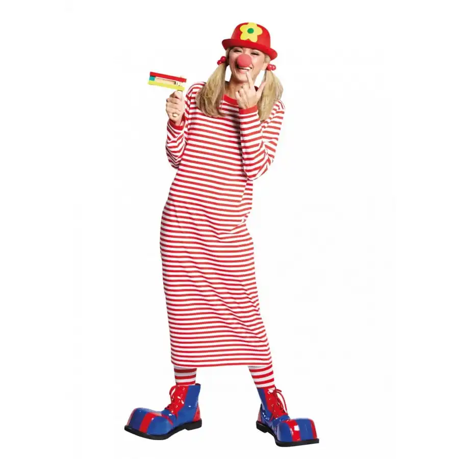 Longue Robe Rayée Rouge Et Blanche Pour Femme 1 Longue Robe Rayée Rouge Et Blanche Pour Femme