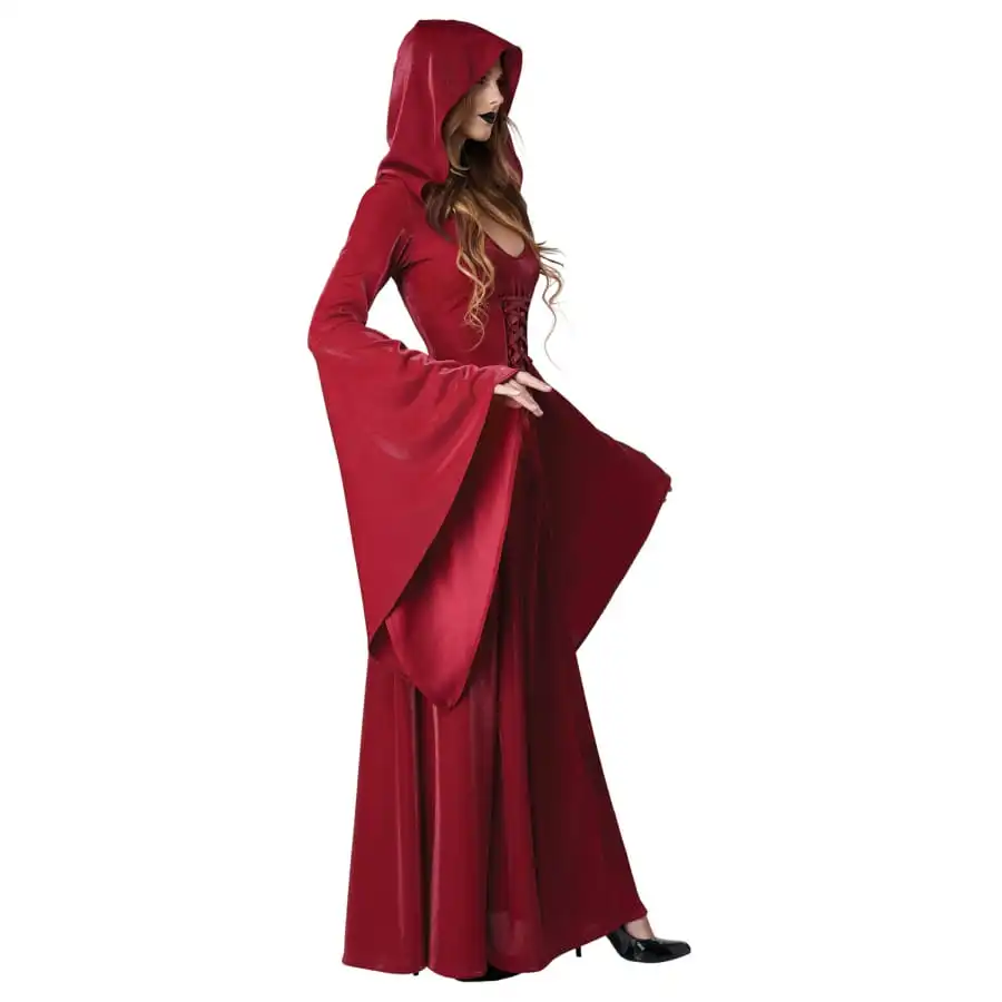 Longue Robe Rouge Médiévale Unie Pour Adulte 3 Longue Robe Rouge Médiévale Unie Pour Adulte – Image 3