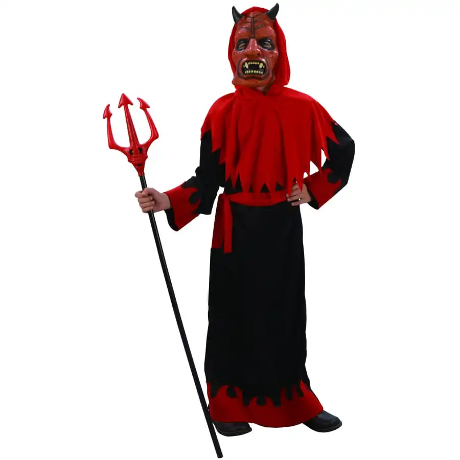Longue Tenue De Diable Rouge Et Noir Pour Enfant 1 Longue Tenue De Diable Rouge Et Noir Pour Enfant