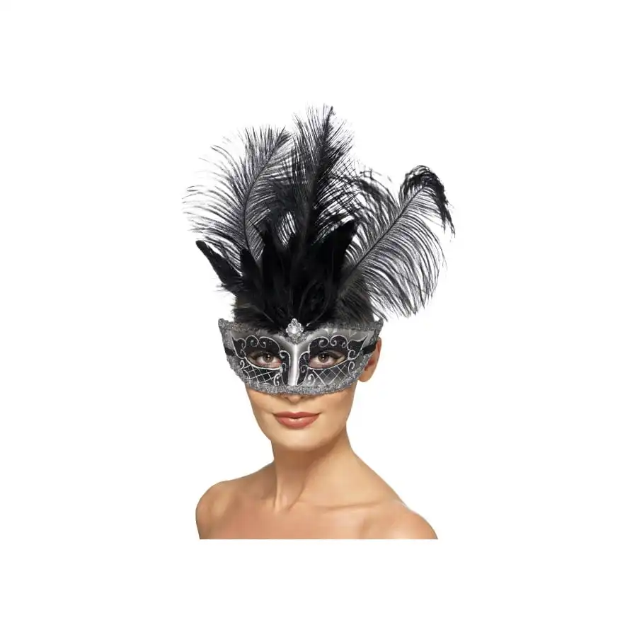 Loup Colombine à Hautes Plumes Noires 1 Loup Colombine à Hautes Plumes Noires