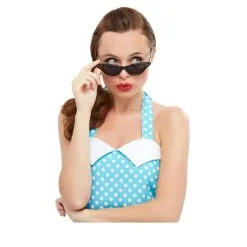 Déguisement Robe Jaune Style Années 50 -Camouflage Soldes Boutique Lunettes de soleil papillon noir pour femme