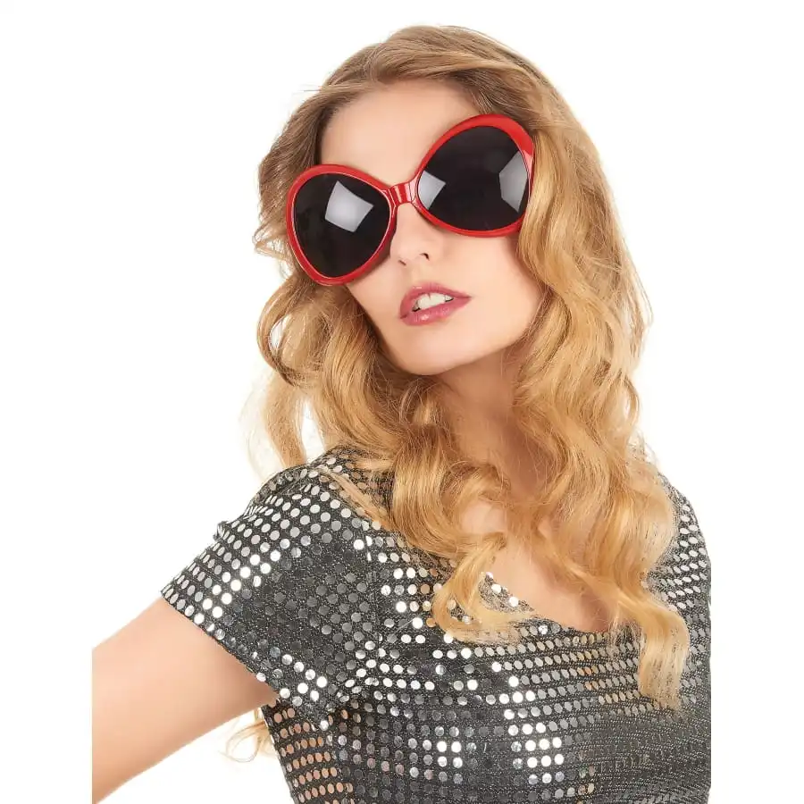 Lunettes Disco à Monture Rouge 2 Lunettes Disco à Monture Rouge – Image 2
