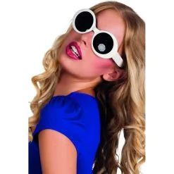 Lunettes Noire Disco Avec Monture Blanche