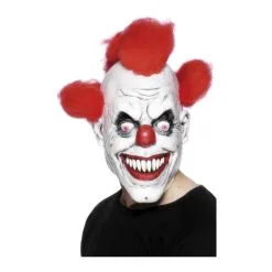 Masque Clown Avec Cheveux Rouge