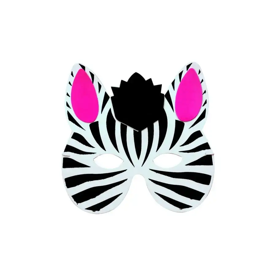 Masque De Zèbre Pour Enfant, En Mousse 1 Masque De Zèbre Pour Enfant, En Mousse