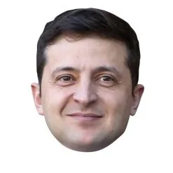 Masque De Zelensky En Carton Plat