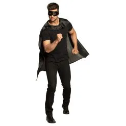 Masque Et Cape Noir De Super Héros Pour Adulte 8 Masque Et Cape Noir De Super Héros Pour Adulte -Camouflage Soldes Boutique Masque et cape noir de super heros pour adulte 62482
