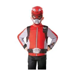 Masque Et Haut De Power Rangers Rouge Pour Enfant