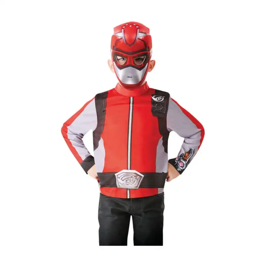Masque Et Haut De Power Rangers Rouge Pour Enfant 1 Masque Et Haut De Power Rangers Rouge Pour Enfant