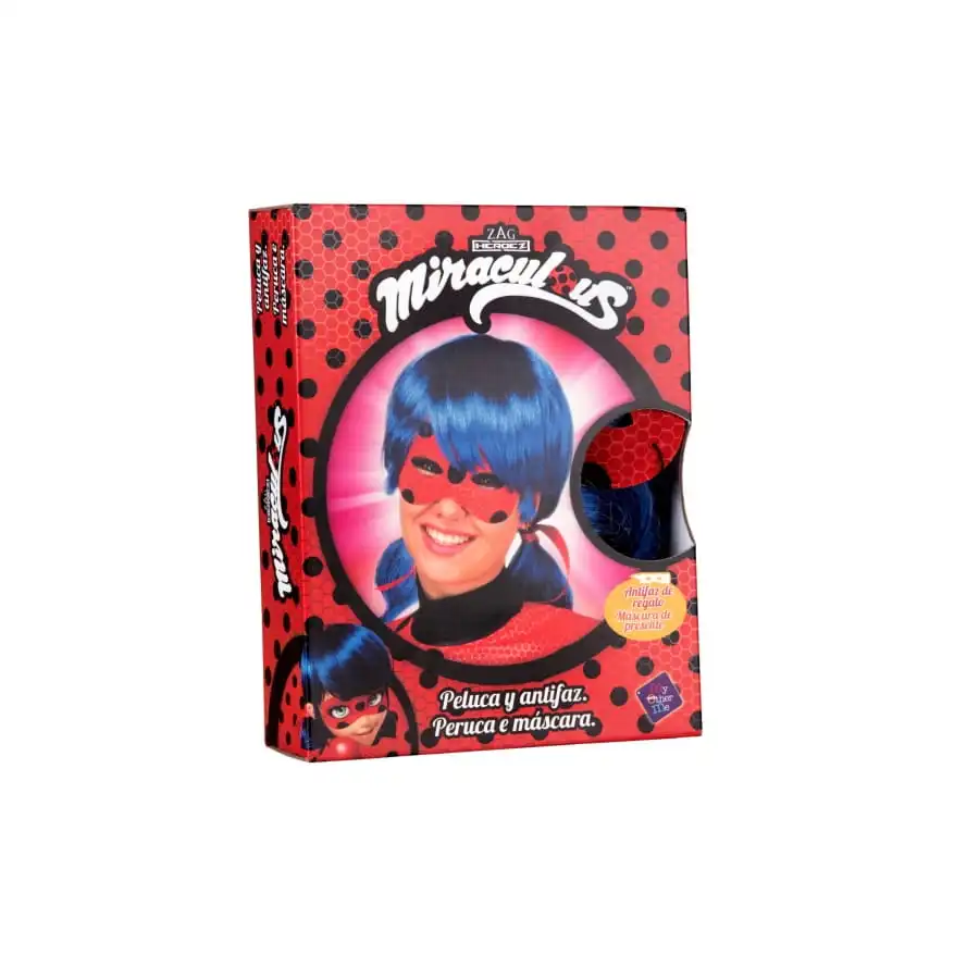 Masque Et Perruque De Ladybug Pour Femme, Coffret 2 Masque Et Perruque De Ladybug Pour Femme, Coffret – Image 2