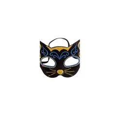 Masque Loup De Chat Avec Motifs Bleu