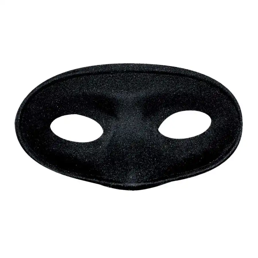 Masque Loup Noir Uni Et Arrondi 1 Masque Loup Noir Uni Et Arrondi