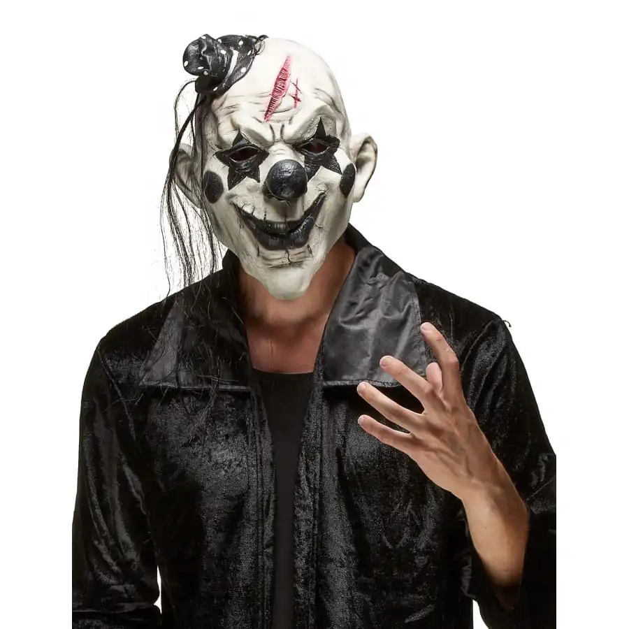 Masque Noir Et Blanc De Clown Tueur 1 Masque Noir Et Blanc De Clown Tueur
