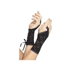 Mitaines Glovettes Noires Lacées