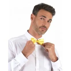 Noeud Papillon Jaune Fluo Attache Crochet