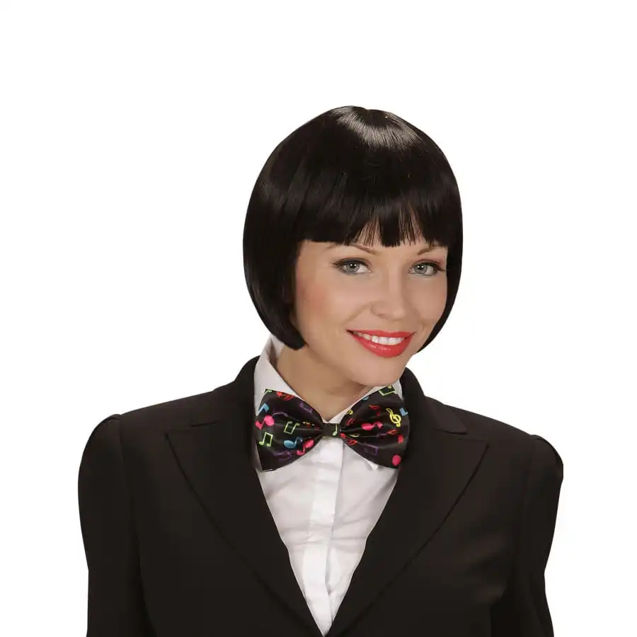 Noeud Papillon Noir Décoré De Notes De Musique 2 Noeud Papillon Noir Décoré De Notes De Musique – Image 2