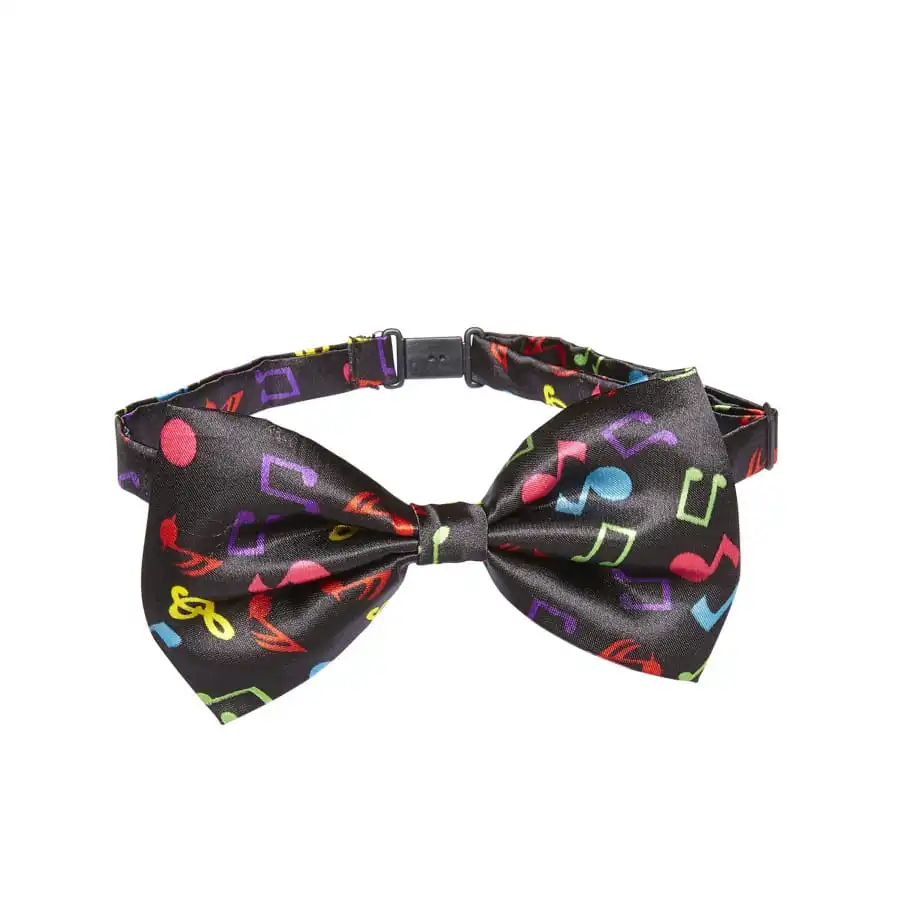 Noeud Papillon Noir Décoré De Notes De Musique 3 Noeud Papillon Noir Décoré De Notes De Musique – Image 3